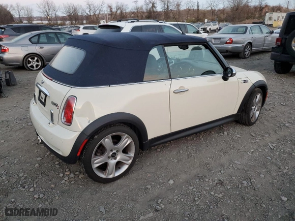 2006 MINI Cooper Convertible S with VIN WMWRH335X6TK58782, listed as a Copart auction lot 80621394 with 21,574 mi miles and Clean Title. Bid and sale history available at carsss.com. Image 3.
