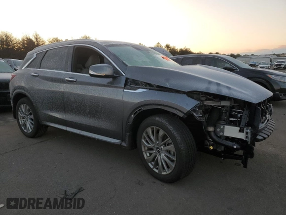 2024 Infiniti QX50 Luxe with VIN 3PCAJ5BB0RF115287, listed as a Copart auction lot 42433715 with Not provided miles and Salvage title. Bid and sale history available at DreamBid. Image 4.