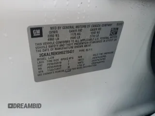 2017 GMC Terrain Denali z VIN 2GKALREK9H6278431, wystawiony jako Copart lot #72259544 z przebiegiem Nie podano mil oraz Szkoda całkowita • Salvage title. Historia ofert i sprzedaży dostępna na DreamBid. Obrazek 15.