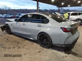 2023 BMW M3 Competition xDrive with VIN WBS43AY03PFP13218, listed as a IAAI auction lot 40936588 with 26,610 mi miles and . Bid and sale history available at DreamBid. Image 3.