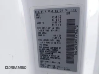 2020 Nissan NV200 S with VIN 3N6CM0KN4LK696673, listed as a IAAI auction lot 41047423 with 120,237 mi miles and . Bid and sale history available at DreamBid. Image 9.