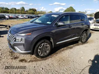 2022 Hyundai Santa Fe Hybrid Blue with VIN KM8S2DA12NU039833, listed as a Copart auction lot 75551724 with 27,750 mi miles and Salvage Title. Bid and sale history available at carsss.com. Image 1.
