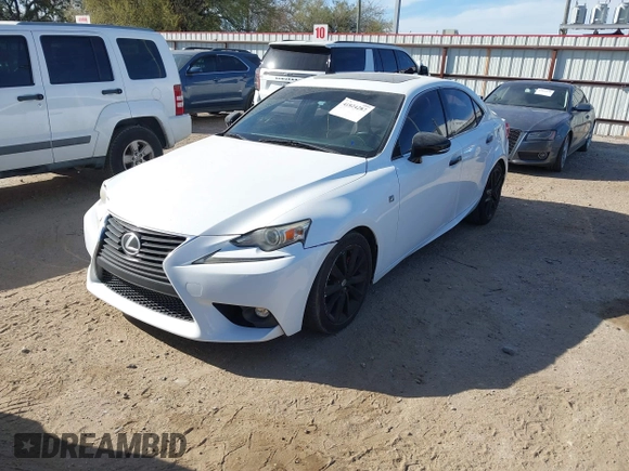 2015 Lexus IS 250 with VIN JTHBF1D21F5066351, listed as a IAAI auction lot 41824287 with 114,655 mi miles and . Bid and sale history available at carsss.com. Image 2.