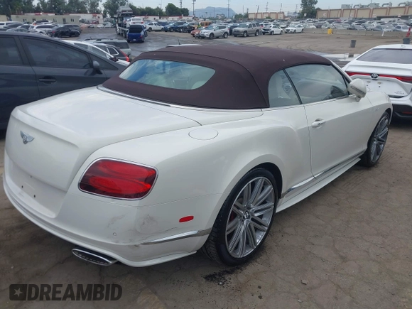 2015 Bentley Continental GT with VIN SCBGJ3ZAXFC044364, listed as a IAAI auction lot 39947673 with 3,514 mi miles and . Bid and sale history available at DreamBid. Image 4.