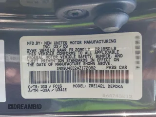 2010 Toyota Corolla with VIN 1NXBU4EE2AZ172982, listed as a IAAI auction lot 41607447 with 122,196 mi miles and . Bid and sale history available at DreamBid. Image 9.