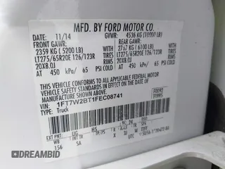 2015 Ford F-250 Lariat с VIN 1FT7W2BT1FEC08741, выставлен на аукционе IAAI как лот 42460228 с пробегом 122 024 миль миль и . История ставок и продаж доступна на DreamBid. Изображение 9.