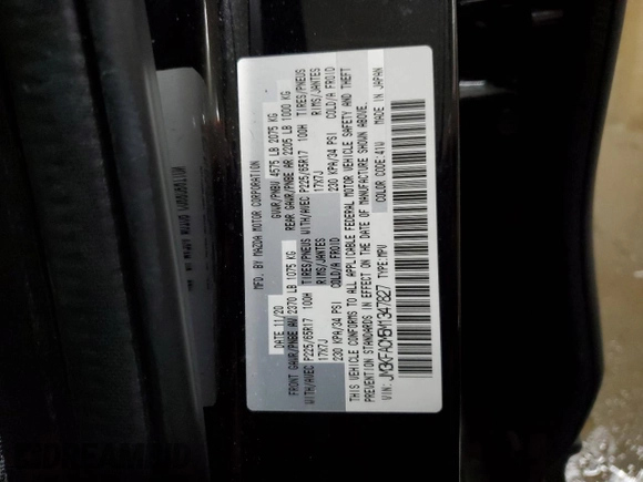 2021 Mazda CX-5 Touring with VIN JM3KFACM5M1347827, listed as a Copart auction lot 49665965 with 46,636 mi miles and Salvage Title. Bid and sale history available at carsss.com. Image 14.