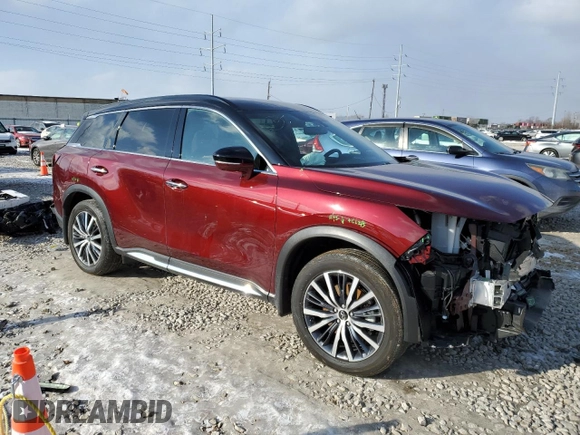 2024 Infiniti QX60 Autograph with VIN 5N1DL1HU5RC330620, listed as a Copart auction lot 88889455 with 8,906 mi miles and Salvage title. Bid and sale history available at DreamBid. Image 4.