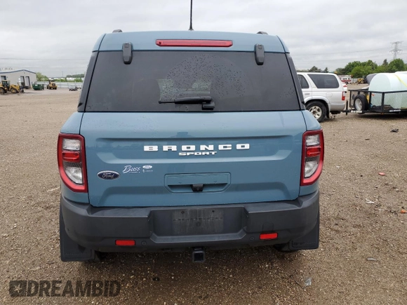 2021 Ford Bronco Sport Big Bend with VIN 3FMCR9B63MRA55875, listed as a Copart auction lot 57420925 with 55,606 mi miles and Salvage title. Bid and sale history available at DreamBid. Image 6.