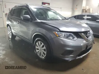 2016 Nissan Rogue S with VIN KNMAT2MT1GP593770, listed as a Copart auction lot 51337295 with 48,437 mi miles and Salvage Title. Bid and sale history available at DreamBid. Image 4.