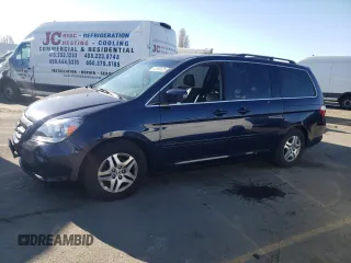 2005 Honda Odyssey EX-L with VIN 5FNRL38655B026224, listed as a Copart auction lot 42869625 with 188,332 mi miles and Salvage Title. Bid and sale history available at carsss.com. Image 1.