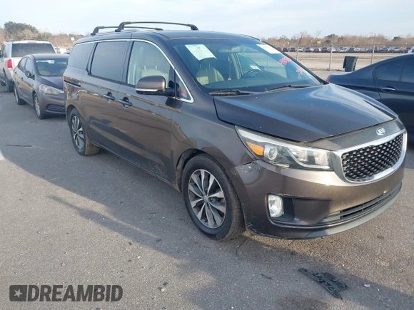 2016 Kia Sedona EX with VIN KNDMC5C1XG6159271, listed as a IAAI auction lot 41409277 with 95,696 mi miles. Bid and sale history available at carsss.com. Image 1.