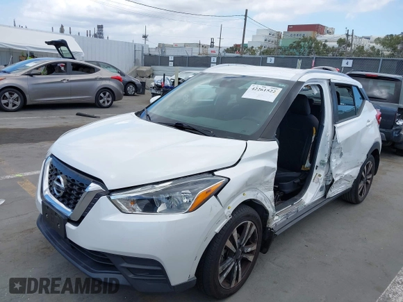 2020 Nissan Kicks SV with VIN 3N1CP5CV3LL483605, listed as a IAAI auction lot 42261522 with 53,381 mi miles and . Bid and sale history available at DreamBid. Image 2.