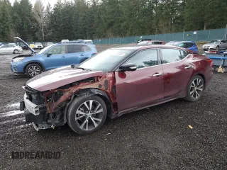 2018 Nissan Maxima Platinum with VIN 1N4AA6AP2JC396129, listed as a Copart auction lot 48808905 with 33,517 mi miles and Salvage Title. Bid and sale history available at DreamBid. Image 1.