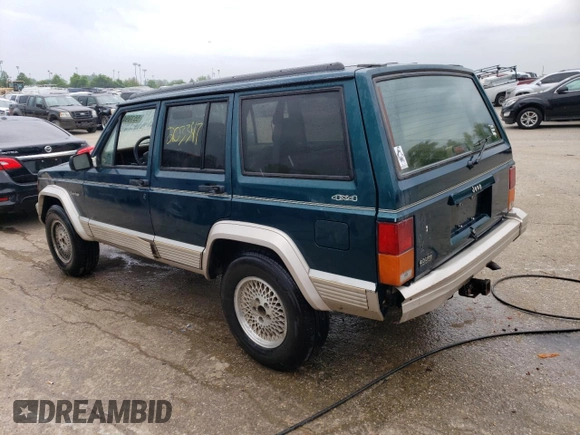 1995 Jeep Cherokee Country with VIN 1J4FJ78S3SL557728, listed as a Copart auction lot 55109494 with 203,347 mi miles and Salvage Title. Bid and sale history available at carsss.com. Image 2.