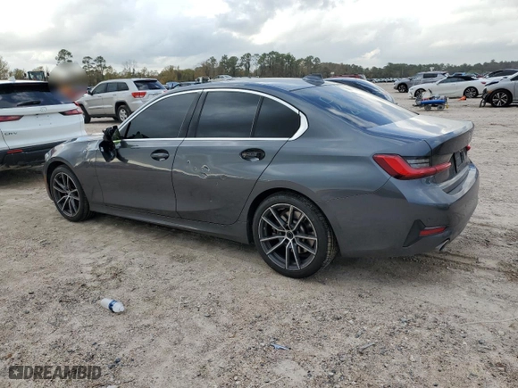 2020 BMW 3 Series 330i with VIN WBA5R1C07LFH54334, listed as a Copart auction lot 85348774 with 107,559 mi miles and Salvage Title. Bid and sale history available at carsss.com. Image 2.