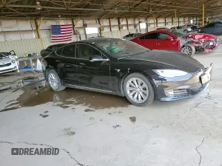 2018 Tesla Model S 75D with VIN 5YJSA1E27JF264759, listed as a Copart auction lot 59610855 with 104,375 mi miles and Salvage title. Bid and sale history available at DreamBid. Image 13.