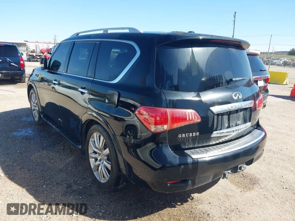 2012 Infiniti QX56 8-passenger with VIN JN8AZ2ND1C9715889, listed as a IAAI auction lot 41440893 with 221,212 mi miles and . Bid and sale history available at DreamBid. Image 3.