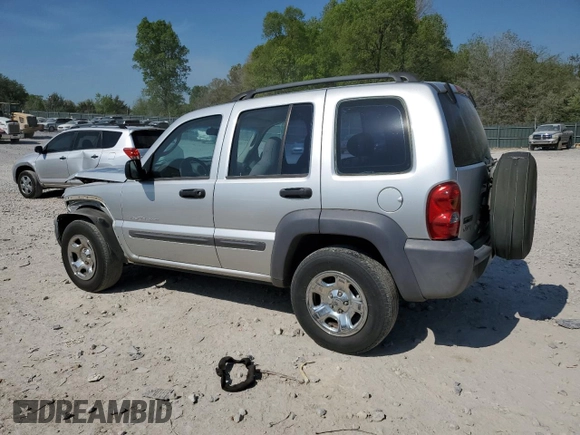 2003 Jeep Liberty Sport with VIN 1J4GK48K73W725175, listed as a Copart auction lot 53801155 with 104,727 mi miles and Salvage Title. Bid and sale history available at DreamBid. Image 2.