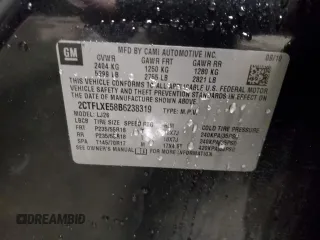 2011 GMC Terrain SLT-2 with VIN 2CTFLXE58B6238319, listed as a Copart auction lot 45166035 with 210,014 mi miles and Salvage Title. Bid and sale history available at carsss.com. Image 15.