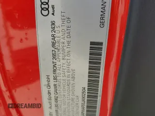 2018 Audi RS 5 z VIN WUAPWAF55JA902504, wystawiony jako Copart lot #66019344 z przebiegiem 32 018 mil mil oraz Szkoda całkowita • Salvage title. Historia ofert i sprzedaży dostępna na DreamBid. Obrazek 13.