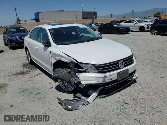 2017 Volkswagen Passat SE with VIN 1VWBT7A30HC013663, listed as a Copart auction lot 58043215 with 76,708 mi miles and Salvage title. Bid and sale history available at DreamBid. Image 13.