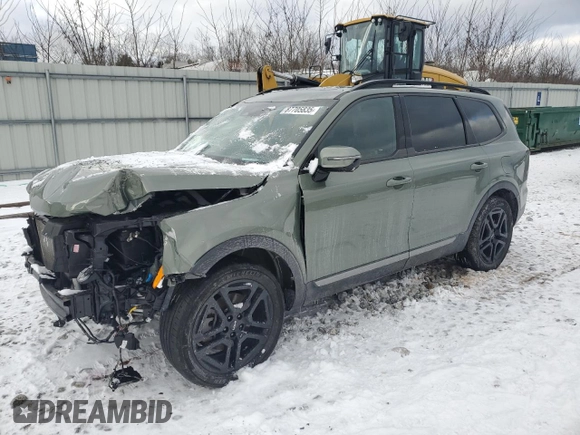 2023 Kia Telluride SX with VIN 5XYP5DGC1PG340902, listed as a Copart auction lot 87705835 with 25,797 mi miles and Salvage title. Bid and sale history available at DreamBid. Image 1.