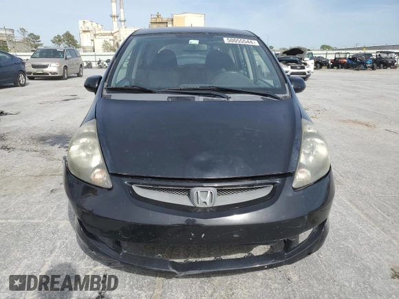 2007 Honda Fit Sport with VIN JHMGD386X7S063746, listed as a Copart auction lot 50055544 with 145,191 mi miles and Salvage Title. Bid and sale history available at carsss.com. Image 5.