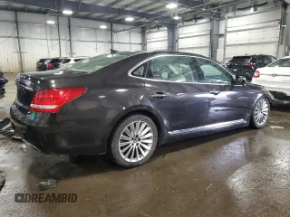 2014 Hyundai Equus Signature with VIN KMHGH4JH6EU082783, listed as a Copart auction lot 46355515 with 108,619 mi miles and Salvage Title. Bid and sale history available at DreamBid. Image 3.