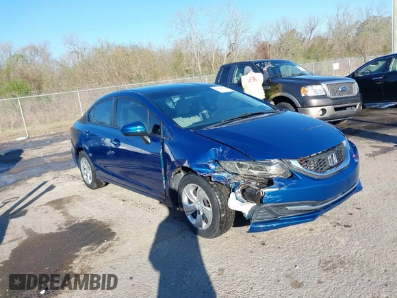 2015 Honda Civic Sedan LX with VIN 2HGFB2F57FH564432, listed as a IAAI auction lot 41839793 with 72,197 mi miles. Bid and sale history available at carsss.com. Image 1.