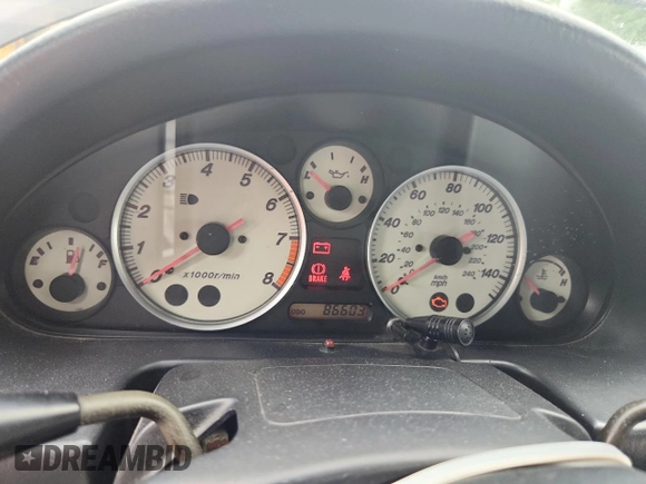 2004 Mazda MX-5 Miata LS with VIN JM1NB353140408906, listed as a Copart auction lot 56664715 with 86,603 mi miles and Salvage title. Bid and sale history available at DreamBid. Image 9.
