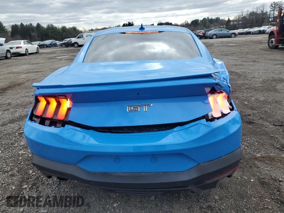 2024 Ford Mustang GT with VIN 1FA6P8CF7R5435012, listed as a Copart auction lot 49123195 with 3,207 mi miles and Salvage title. Bid and sale history available at DreamBid. Image 6.