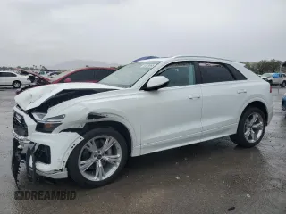 2022 Audi Q8 Premium Plus with VIN WA1BVBF15ND019434, listed as a Copart auction lot 55276995 with 20,589 mi miles and Salvage title. Bid and sale history available at DreamBid. Image 1.