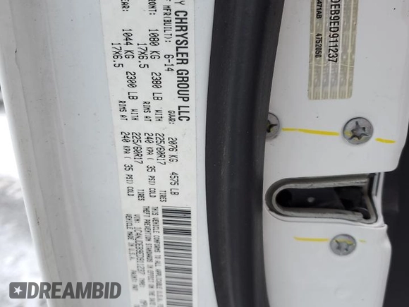 2014 Jeep Compass Latitude with VIN 1C4NJDEB9ED911237, listed as a Copart auction lot 85651674 with Not Provided miles and Salvage Title. Bid and sale history available at DreamBid. Image 13.
