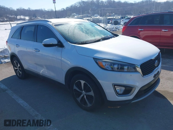 2017 Kia Sorento EX V6 with VIN 5XYPH4A51HG196061, listed as a IAAI auction lot 41627200 with 142,060 mi miles. Bid and sale history available at carsss.com. Image 1.