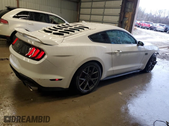 2021 Ford Mustang Mach 1 with VIN 1FA6P8R00M5551342, listed as a Copart auction lot 84078814 with 17,964 mi miles and Salvage Title. Bid and sale history available at carsss.com. Image 3.