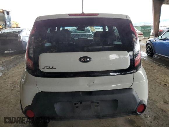 2014 Kia Soul + with VIN KNDJP3A52E7062879, listed as a Copart auction lot 48993625 with 57,892 mi miles and Salvage Title. Bid and sale history available at carsss.com. Image 6.