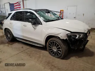 2023 Mercedes-Benz GLE 450 with VIN 4JGFB5KB2PA851216, listed as a Copart auction lot 44528735 with 34,926 mi miles and Salvage title. Bid and sale history available at DreamBid. Image 4.