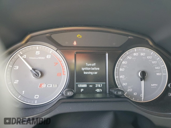 2017 Audi SQ5 Premium Plus with VIN WA1CCAFP2HA093800, listed as a Copart auction lot 81260114 with 105,889 mi miles and Clean Title. Bid and sale history available at DreamBid. Image 9.