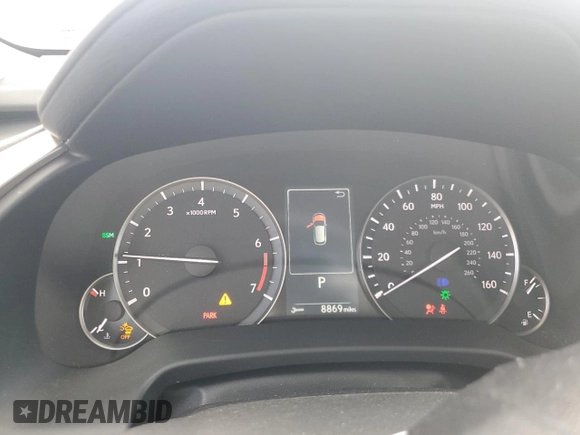 2022 Lexus RX 350 with VIN 2T2HZMDA4NC326539, listed as a Copart auction lot 58724655 with 8,869 mi miles and Salvage title. Bid and sale history available at DreamBid. Image 9.