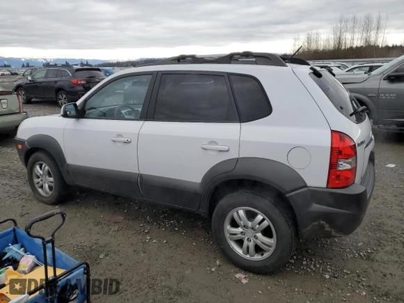 2007 Hyundai Tucson SE with VIN KM8JN12D37U636938, listed as a Copart auction lot 44588235 with 135,131 mi miles and Salvage Title. Bid and sale history available at carsss.com. Image 2.