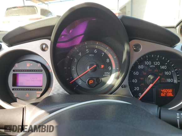 2017 Nissan 370Z with VIN JN1AZ4EH8HM952185, listed as a Copart auction lot 49923725 with 45,058 mi miles and Salvage title. Bid and sale history available at DreamBid. Image 9.