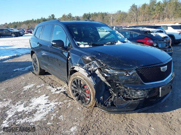 2024 Cadillac XT6 AWD Sport with VIN 1GYKPHRS4RZ700307, listed as a IAAI auction lot 41257556 with 18,292 mi miles. Bid and sale history available at carsss.com. Image 1.
