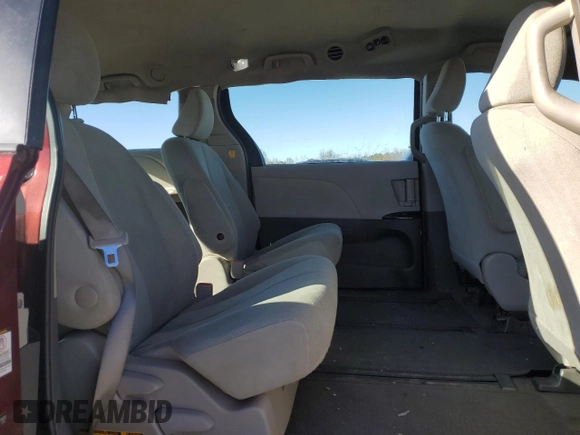 2012 Toyota Sienna with VIN 5TDKA3DC8CS016489, listed as a Copart auction lot 46416595 with 136,037 mi miles and Salvage Title. Bid and sale history available at DreamBid. Image 12.