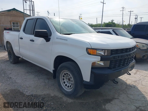 2021 Chevrolet Silverado 1500 Work Truck with VIN 1GCRYAEF6MZ216391, listed as a IAAI auction lot 42222436 with 56,286 mi miles and . Bid and sale history available at DreamBid. Image 1.
