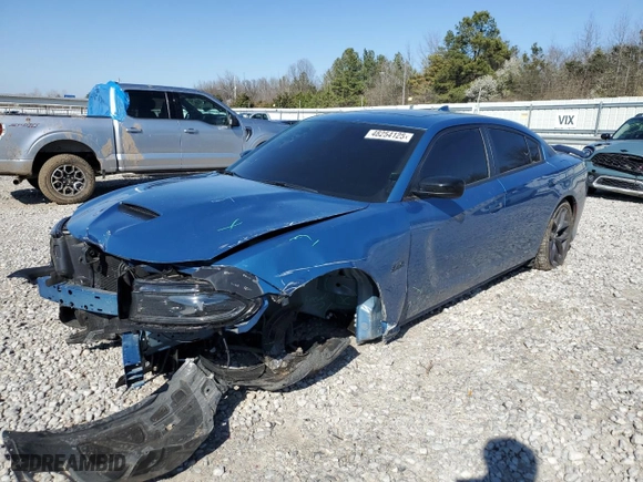 2023 Dodge Charger R/T with VIN 2C3CDXCT2PH660003, listed as a Copart auction lot 48254125 with 25,729 mi miles and Salvage Title. Bid and sale history available at carsss.com. Image 1.