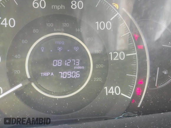 2013 Honda CR-V EX-L with VIN 5J6RM3H71DL048684, listed as a IAAI auction lot 41990461 with 81,273 mi miles and . Bid and sale history available at DreamBid. Image 7.