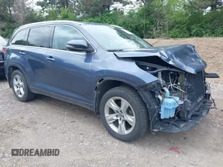 2016 Toyota Highlander Limited with VIN 5TDDKRFHXGS250107, listed as a IAAI auction lot 42177317 with 110,010 mi miles and . Bid and sale history available at DreamBid. Image 1.