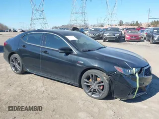 2018 Acura TLX w/Advance Pkg with VIN 19UUB3F85JA801000, listed as a IAAI auction lot 41665274 with 81,627 mi miles. Bid and sale history available at carsss.com. Image 1.