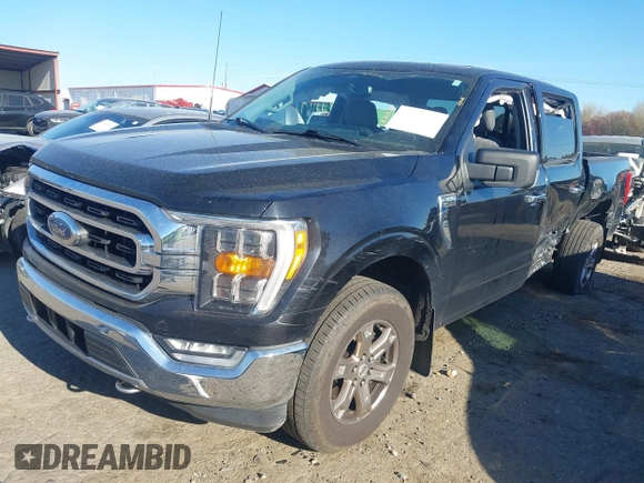 2021 Ford F-150 XL with VIN 1FTEW1EP9MFC67009, listed as a IAAI auction lot 41895221 with 55,417 mi miles. Bid and sale history available at carsss.com. Image 2.